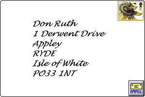 Postal Address - Don Ruth, 1 Derwent Drive, Appley, Ryde, Isle of White, PO33 1NT